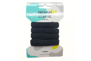 Premium Elastic, Gummiband, 10mm, schwarz, 3 m
